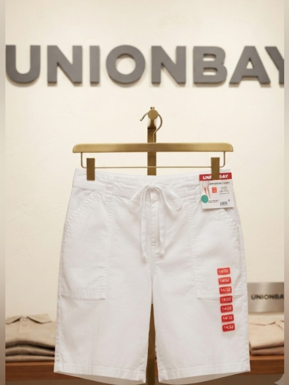 UnionBay Convertible White Cargo Shorts